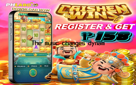 The music changes dynamically based on the action on the reels, adding to the overall immersion